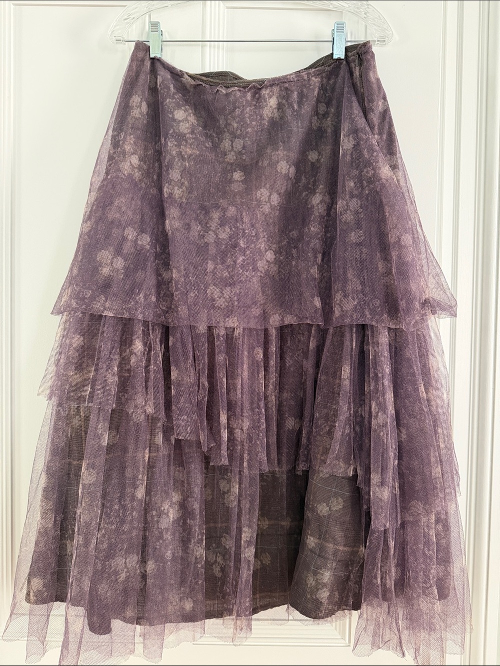 Layered Floral Tulle Skirt